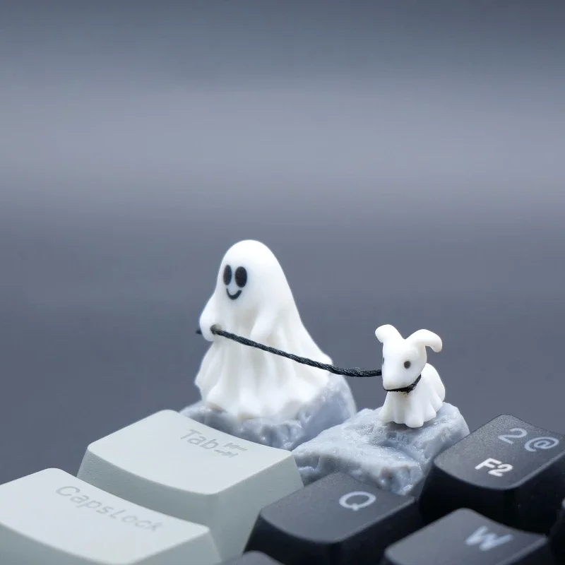 3D Printing Article - Hayalet Köpek Reçine Klavye Tuş Özel