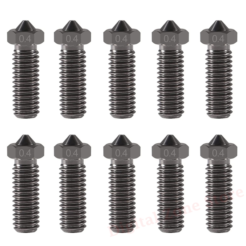 Nozzle 0.4Mm Hardened - 10 adet V6 sertleştirilmiş çelik volkan