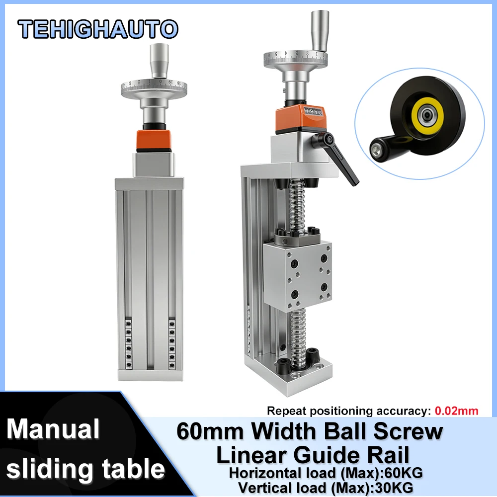 Linear Guide Rail - 60KG Yük Taşıma Kapasiteli Manuel Lineer
