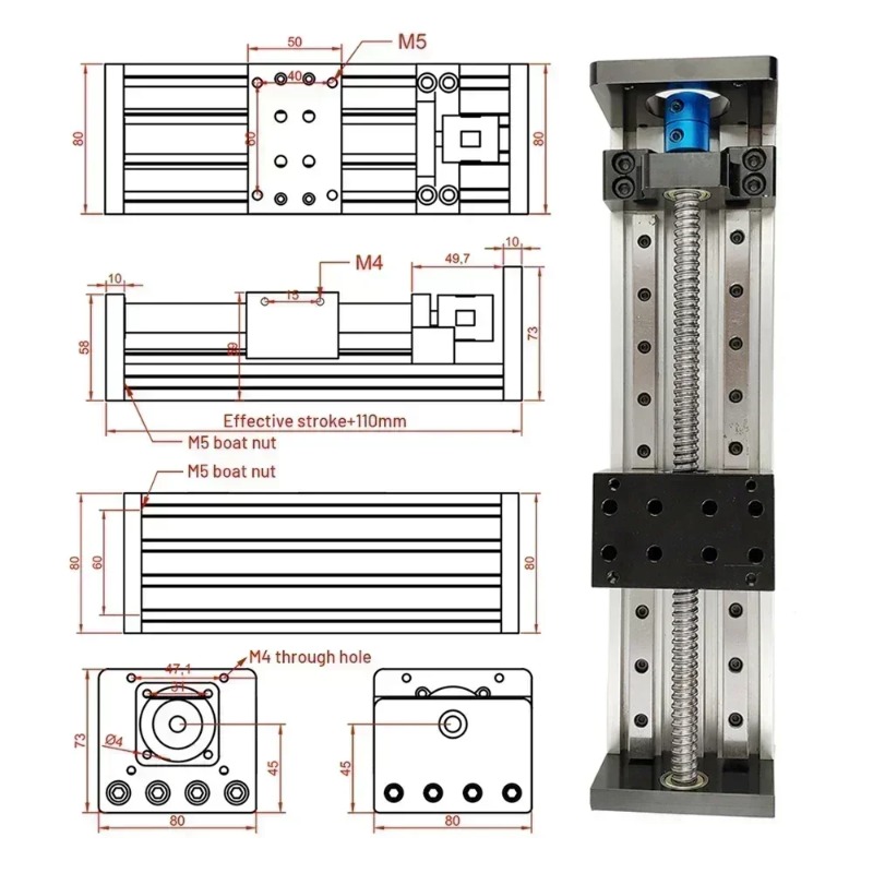 【özel tasarım】CNC Bilyalı Vida - Linear Guide Rail incelemesi ve fiyatı