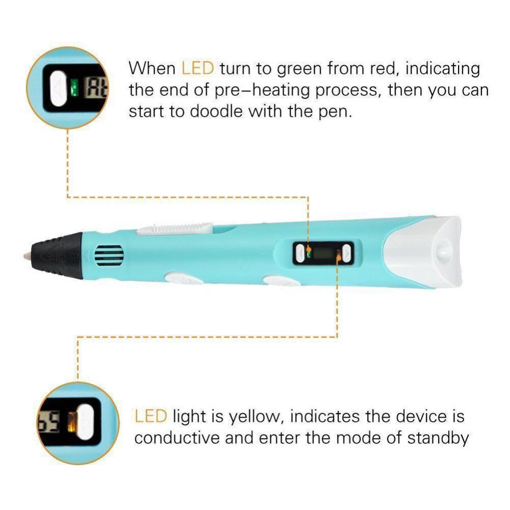 Dikale 3D Kalem LED Ekran DIY  - 3D Printing Pen For Kids incelemesi ve fiyatı
