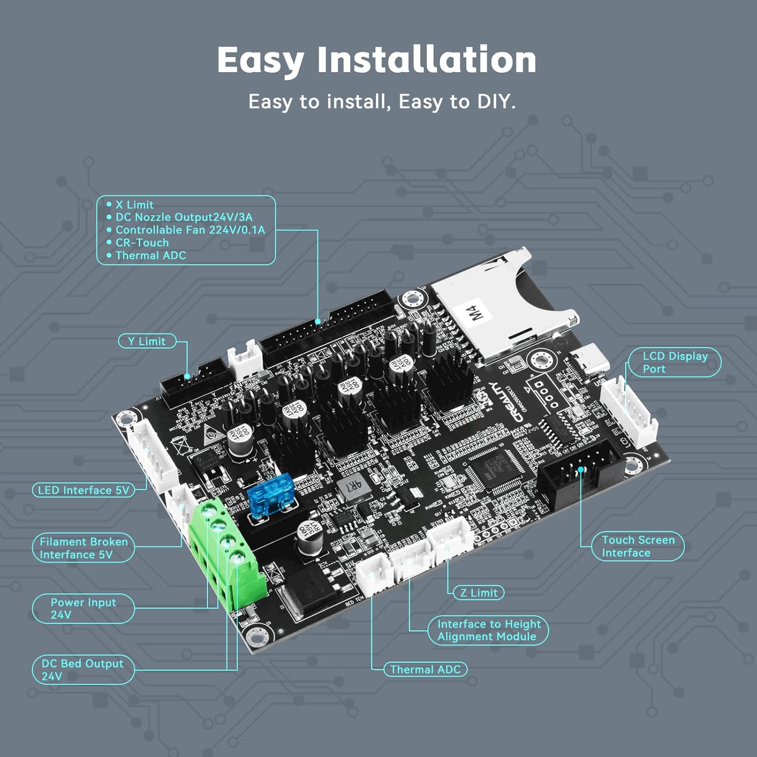 CREALITY Ender 3 V3 SE sessiz  - Motherboard 3D Printer incelemesi ve fiyatı