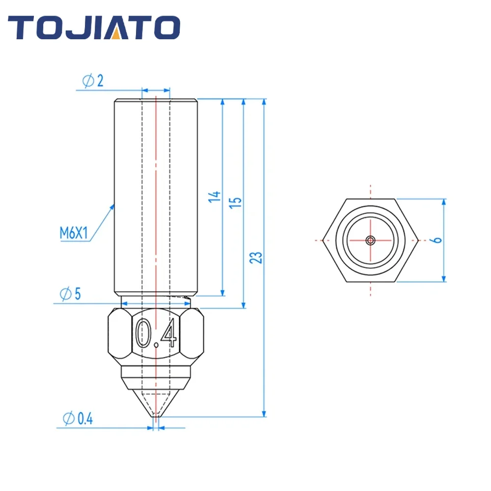 Yüksek hızlı Volkan Nozul Piri - Nozzle 0.4Mm Hardened incelemesi ve fiyatı